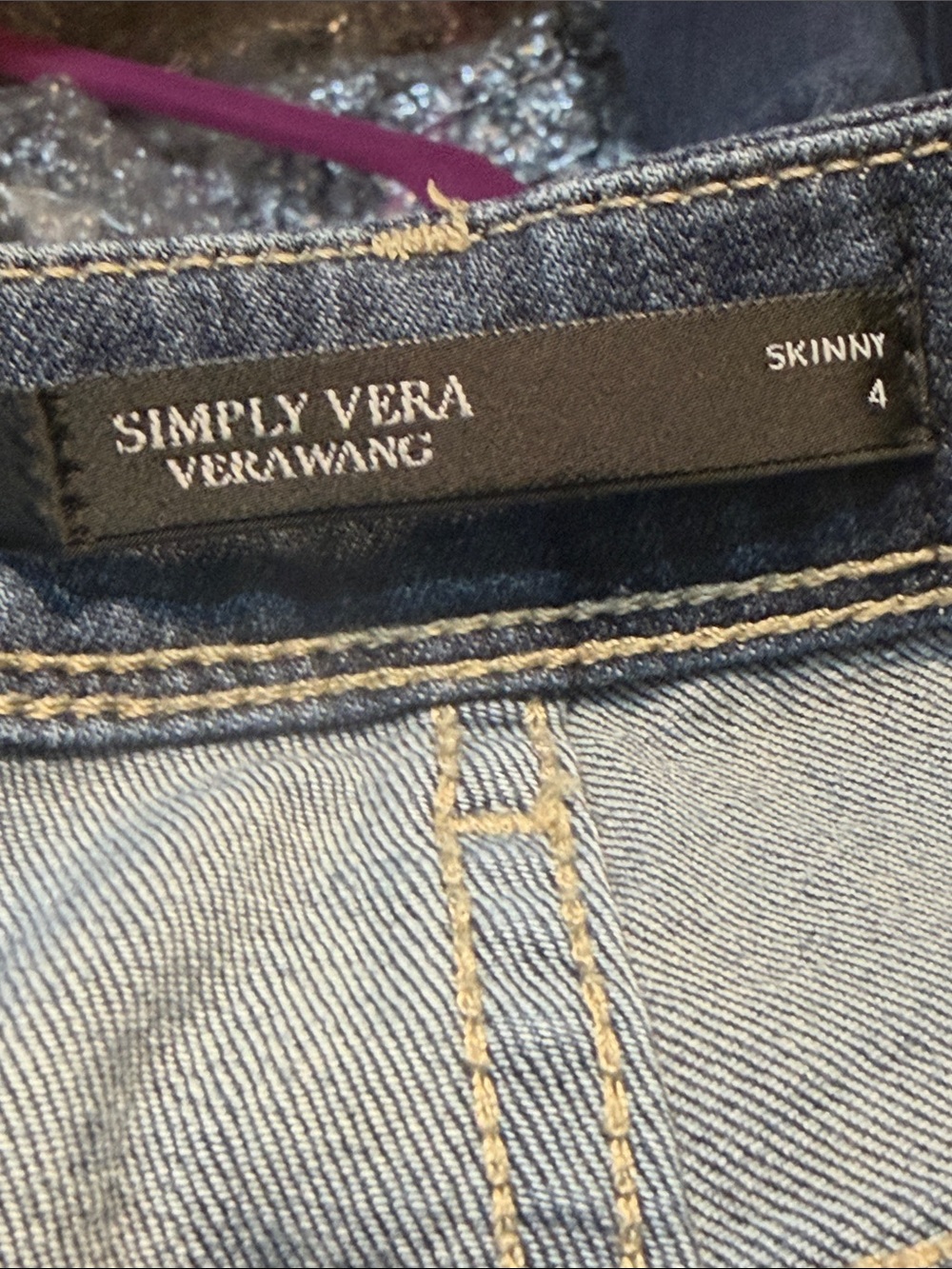 Simply Vera/ Dark Blue Women's High-Rise Skinny Jeans…268A - Picture 15 of 16